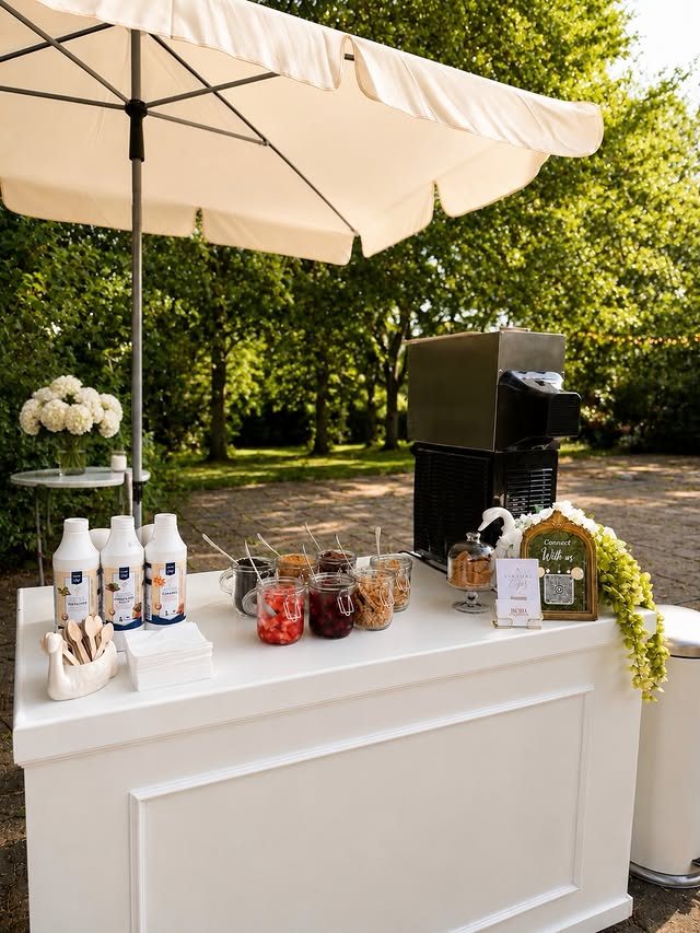 Frozen Yoghurt bar op een tuinfeest